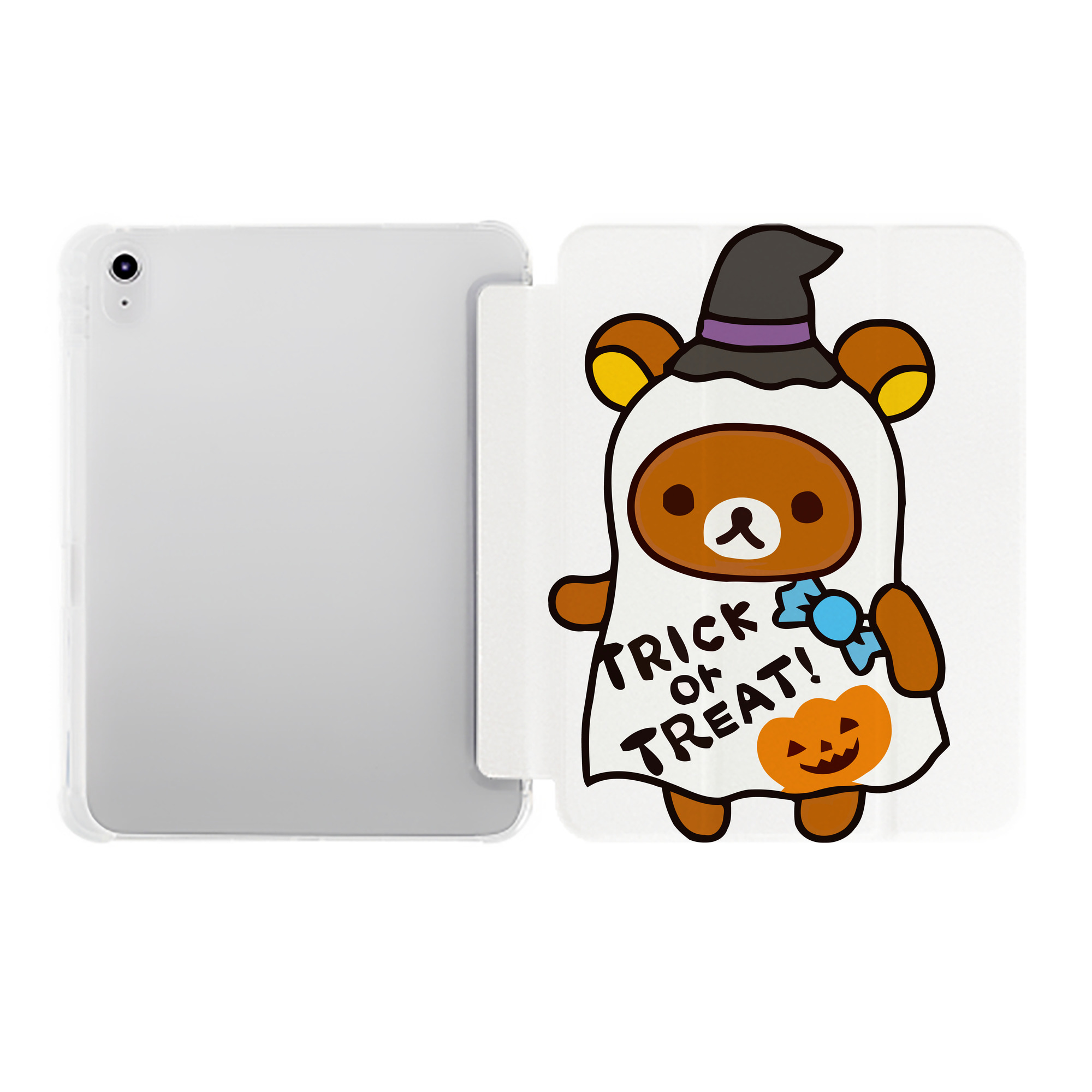 （画像用） リラックマ リラックマ キイロイトリ Rilakkuma Korilakkuma Kiiroitori IPad ケース ペン収納付き 三つ折りスタンド PUレザー×シリコン 対応機種9.5/10.5/10.9インチ